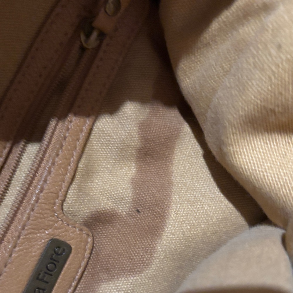 Isabella Fiore Tan Hobo Bag with Embroidery - Picture 2 of 3